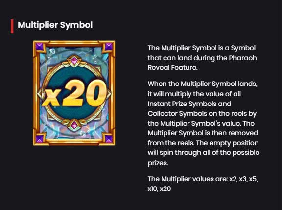 Mystery of the Nile slot game multiplier symbol